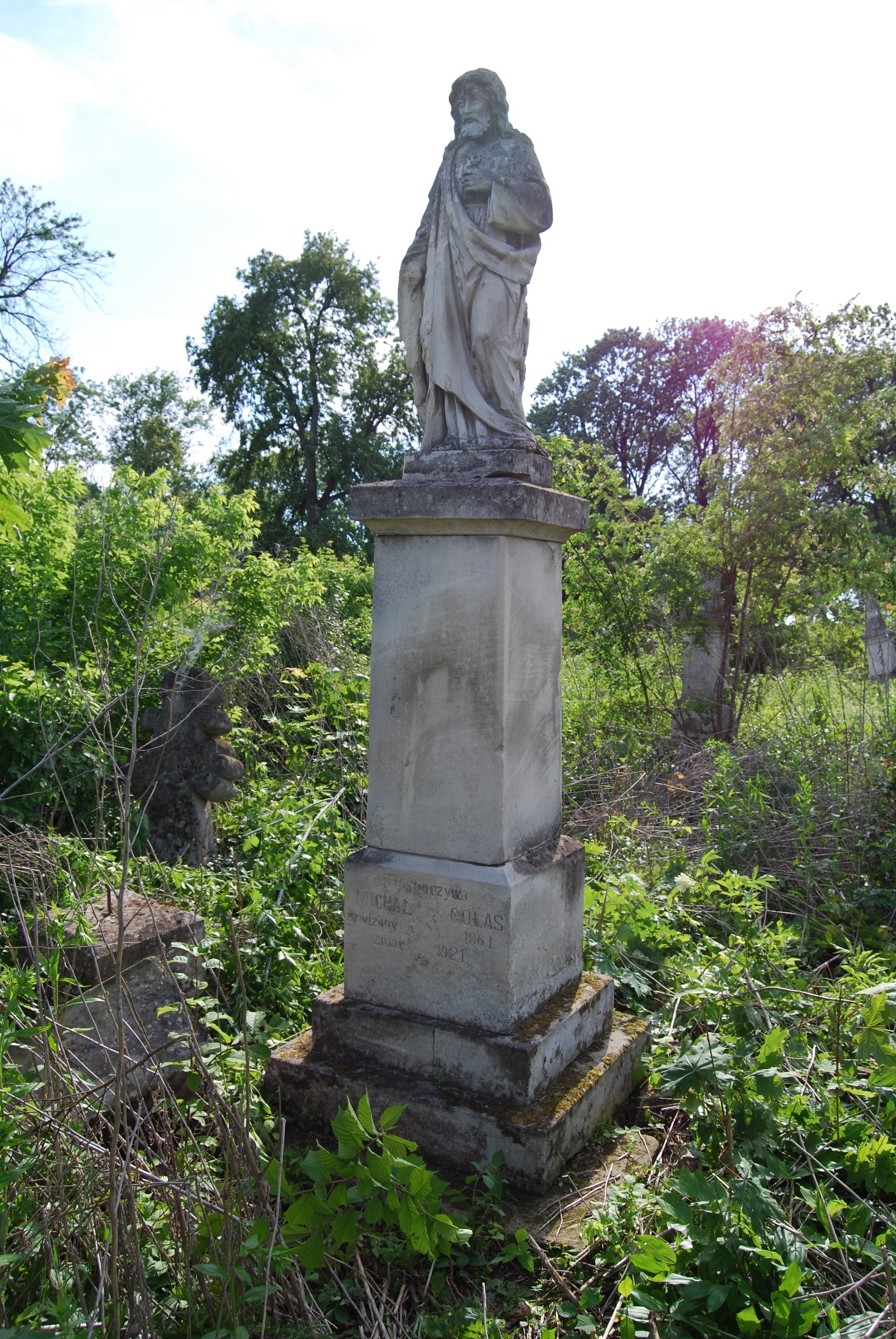 Nagrobek Michała Golasa, cmentarz w Zbarażu, stan z 2018