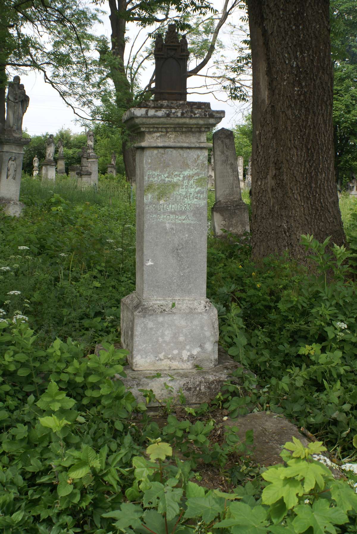 Nagrobek Jonasza Dec, cmentarz w Zbarażu, stan z 2018 roku