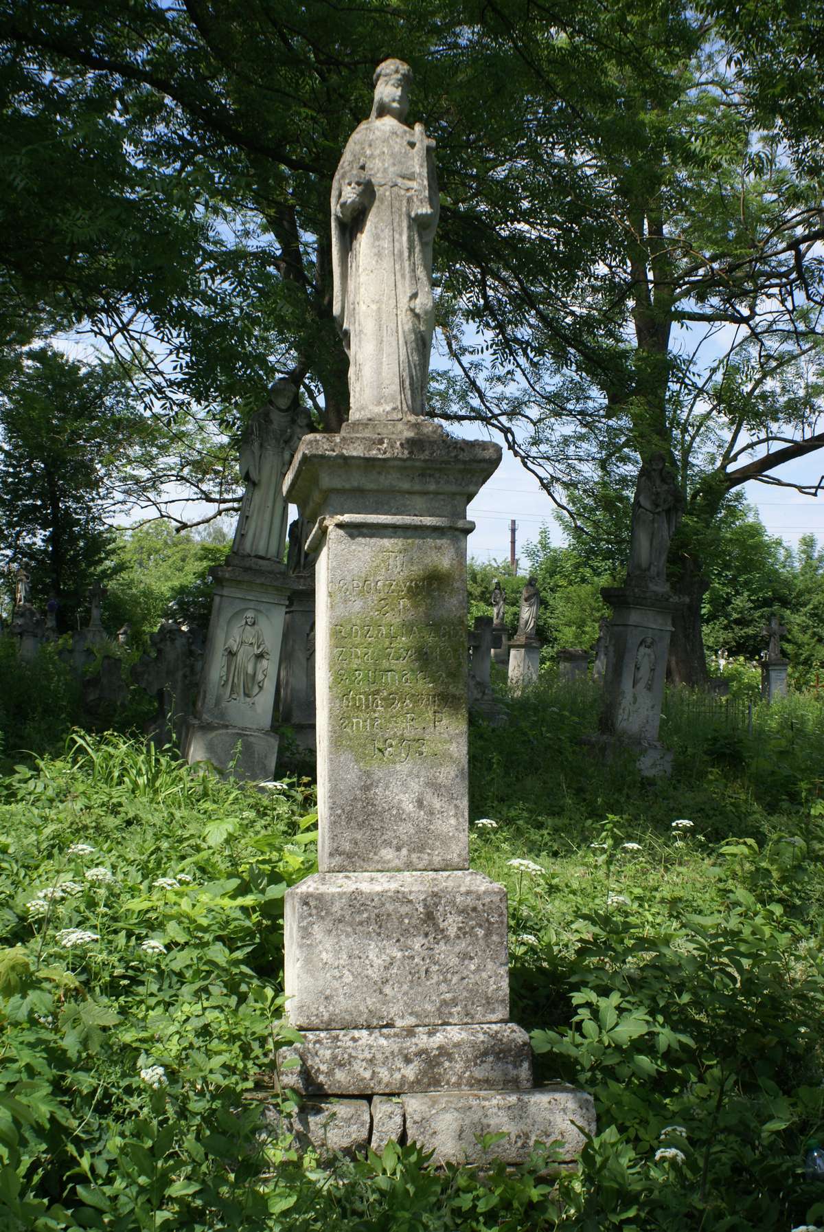 Tombstone of Rozalia Zelazna, Zbarazh cemetery, state of 2018