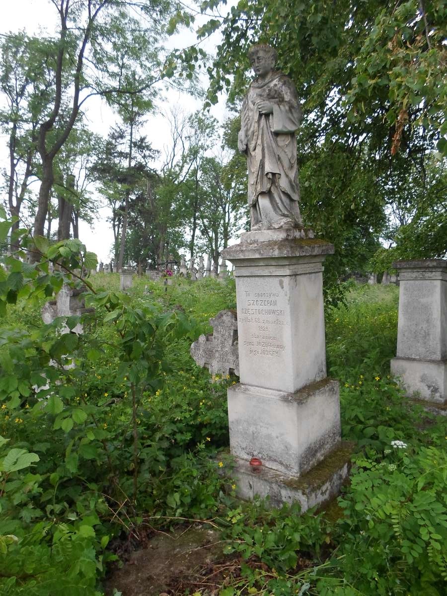 Tombstone of Szczepan Czestochowski, Zbarazh cemetery, state of 2018