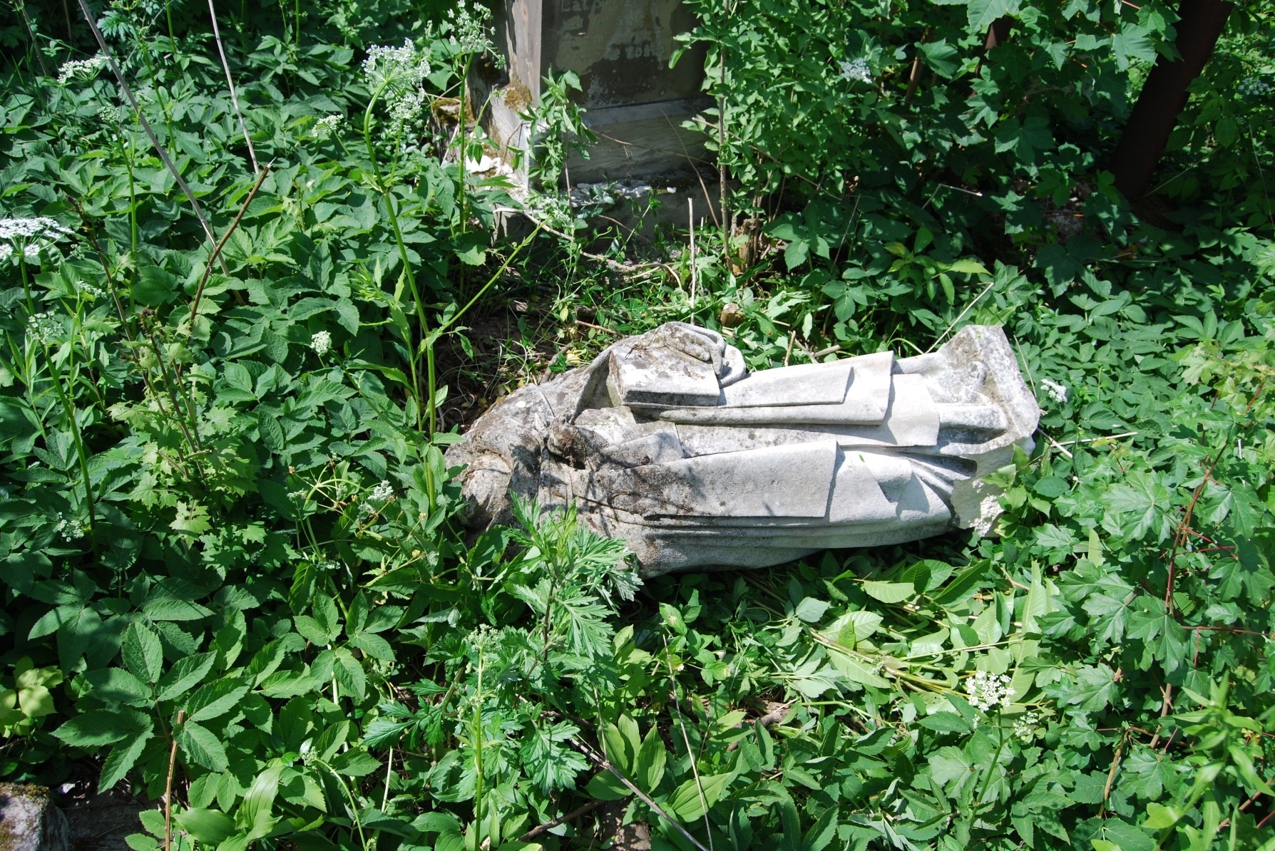 Tombstone of Paulina and Tomasz Nowakowski, Zbarazh cemetery, state of 2018