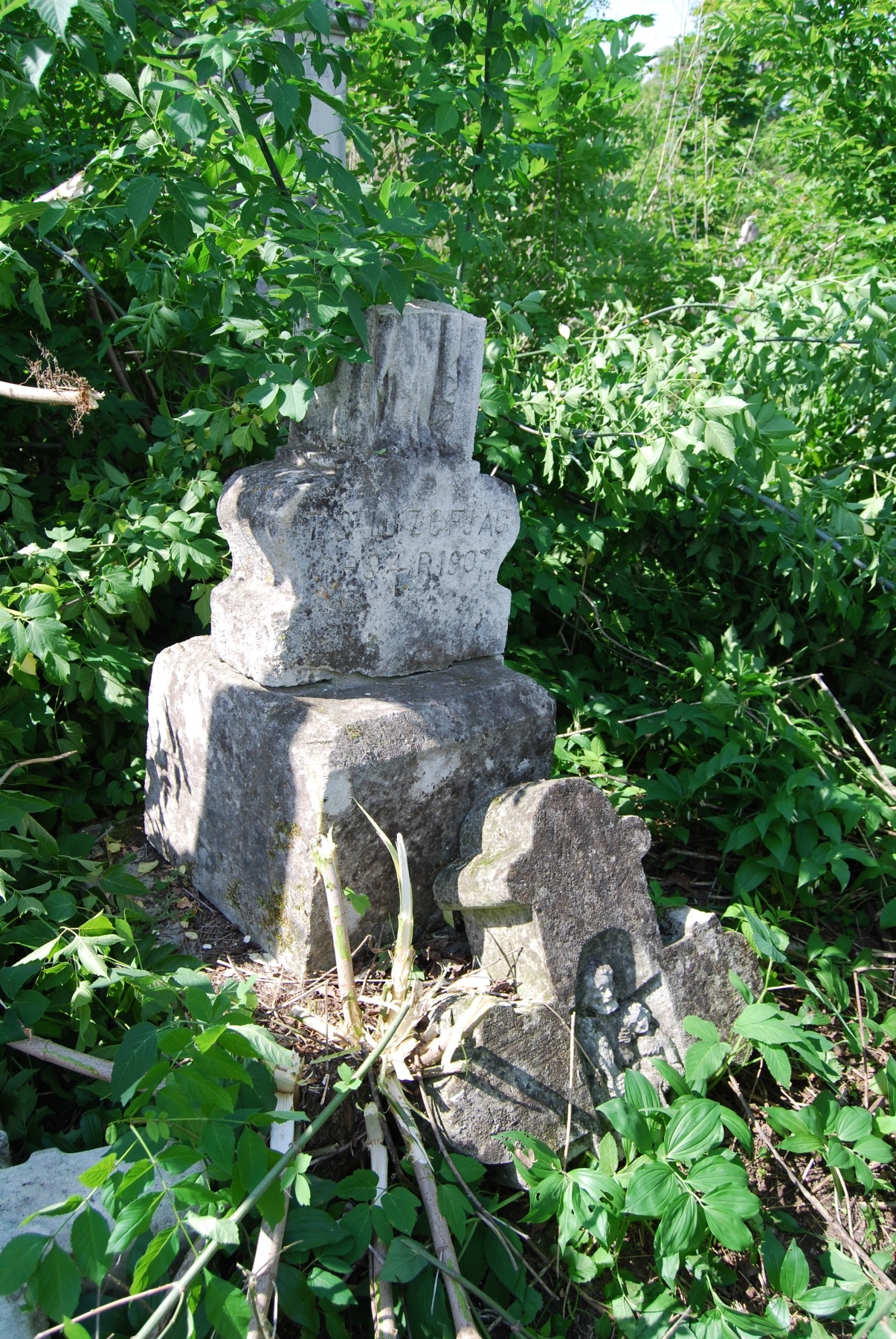 Nagrobek Józefa Jacresa, cmentarz w Zbarażu, stan z 2018