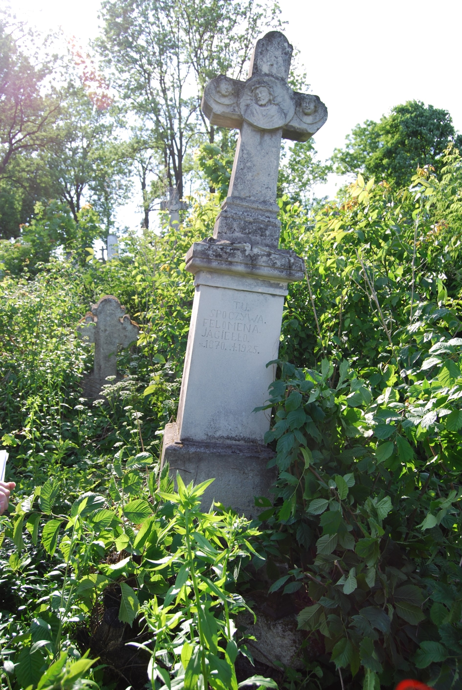 Tombstone of Felomena Jagiello, Zbarazh cemetery, state of 2018