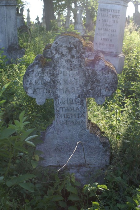 Tombstone of Catherine Kanashyla, Zbarazh cemetery, state of 2018