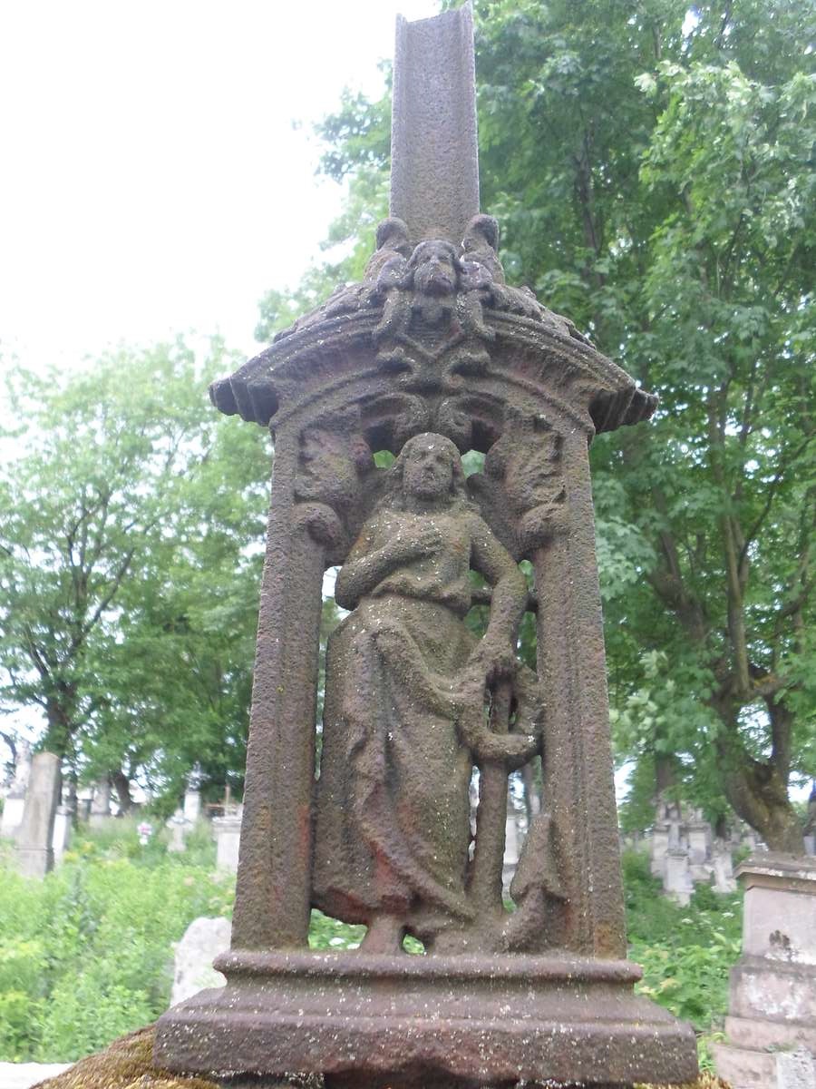 Detail of a tombstone of N.N., Zbarazh cemetery, state of 2018