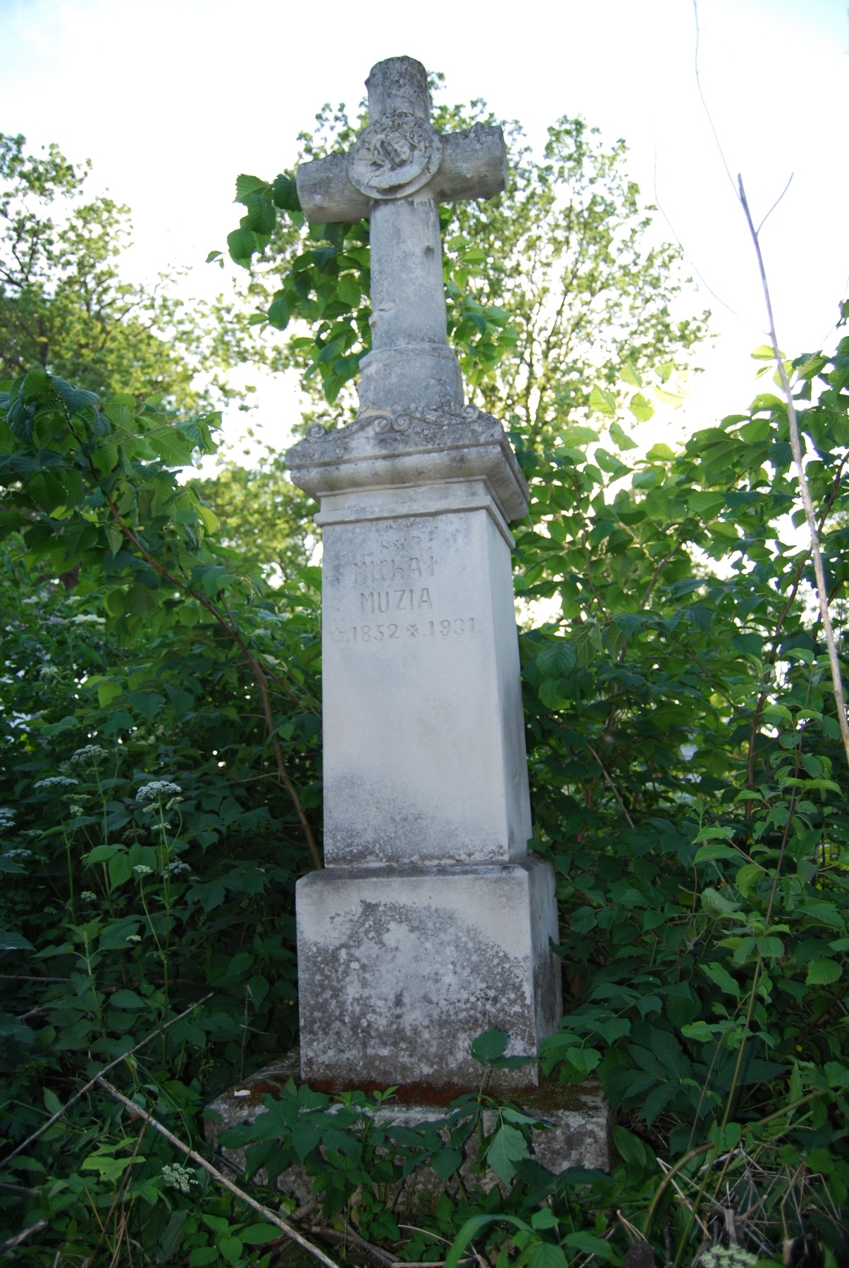 Tombstone of Michal Muzi, Zbarazh cemetery, state of 2018