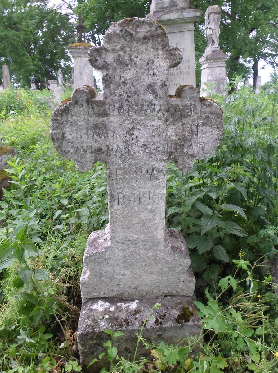 Tomas N.N. tombstone, Zbarazh cemetery, state of 2018