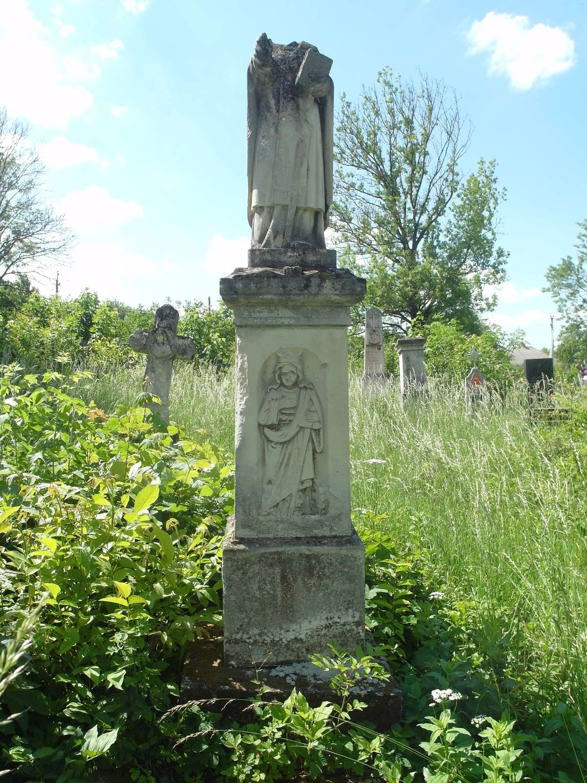 Nagrobek Katarzyny i Mikołaja Stockich, cmentarz w Zbarażu, stan z 2018 r.