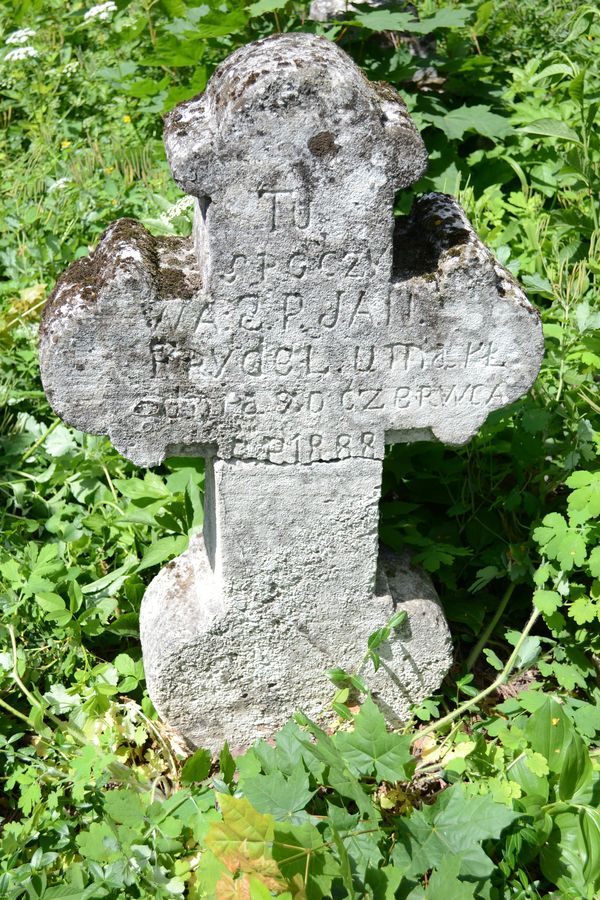 Tombstone of Jan Frydel, zbaraska cemetery, state before 2018