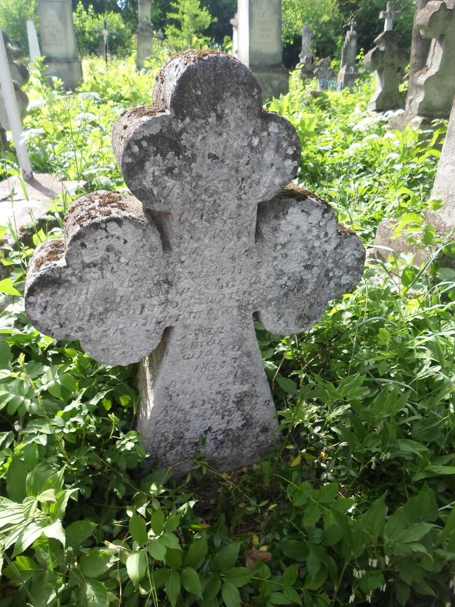 Tombstone of Franciszek Woszarski, Zbarazh cemetery, as of 2018