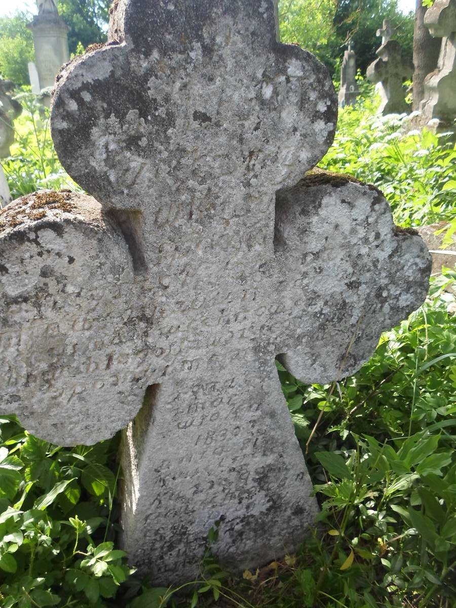 Tombstone of Franciszek Woszarski, Zbarazh cemetery, as of 2018