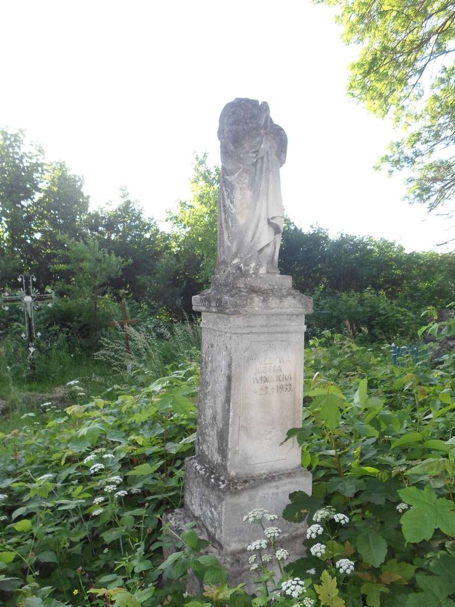 Tombstone of Józefa Winnicka, Zbarazh cemetery, state of 2018