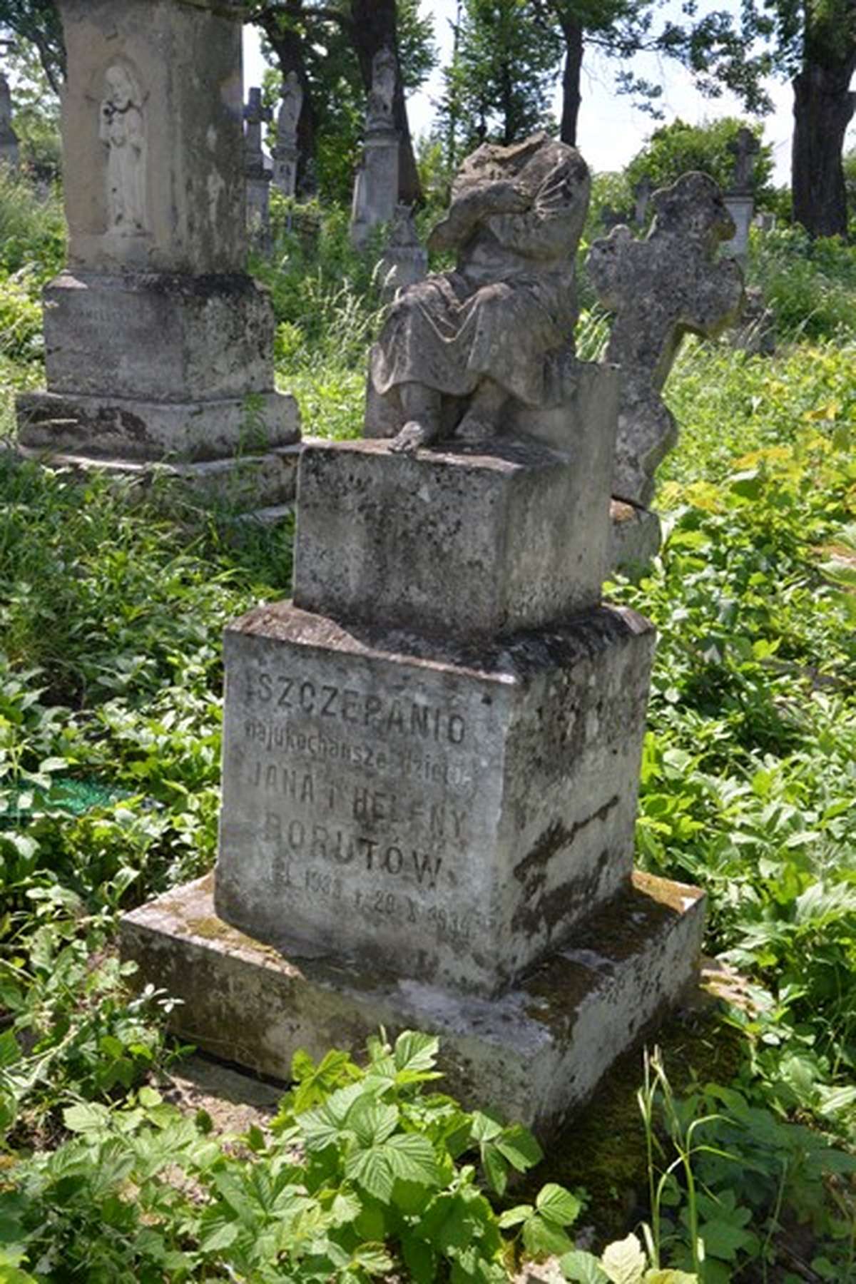 Nagrobek Szczepana Boruty, cmentarz w Zbarażu, stan z 2018