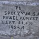 Fotografia przedstawiająca Tombstone of Pavel Konysz