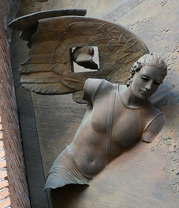 Sculpture by Igor Mitoraj in the Basilica of Our Lady of Angels and Martyrs in Rome