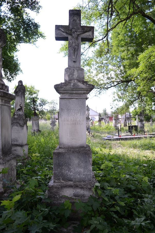 Tombstone of Blazej Malenczak, zbaraska cemetery, state before 2018
