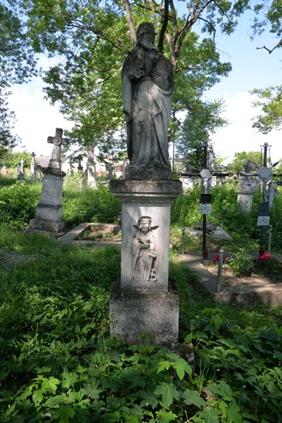 Nagrobek Piotra Leśniowskiego, cmentarz w Zbarażu, stan z 2018