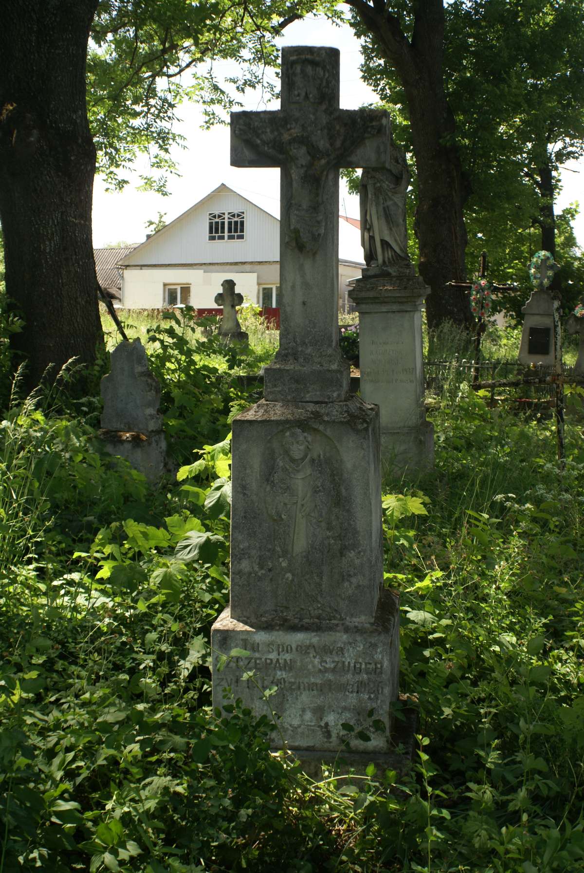 Tombstone of Szczepan Szuber, Zbarazh cemetery, state of 2018