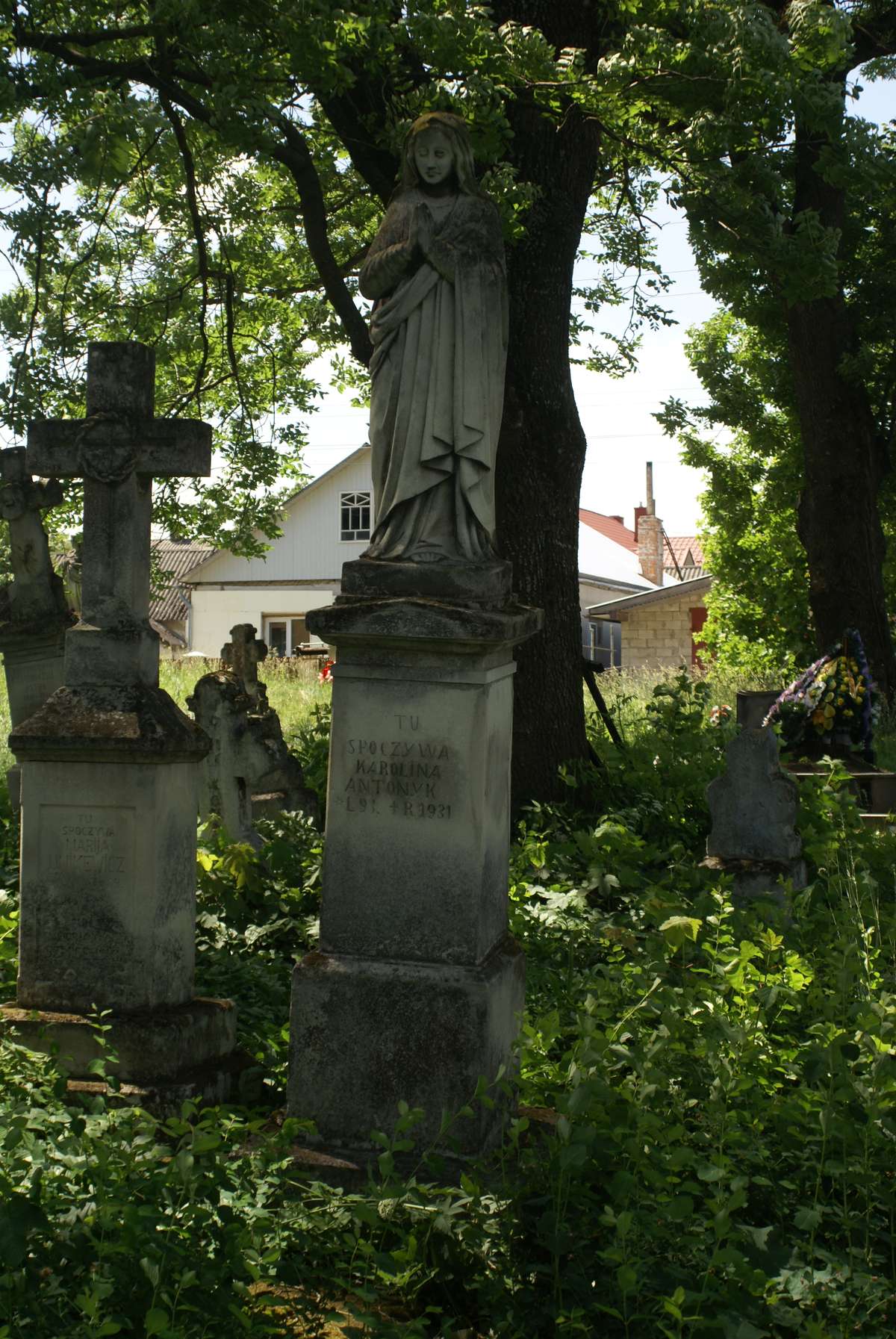 Tombstone of Karolina Antonyk, Zbarazh cemetery, state of 2018