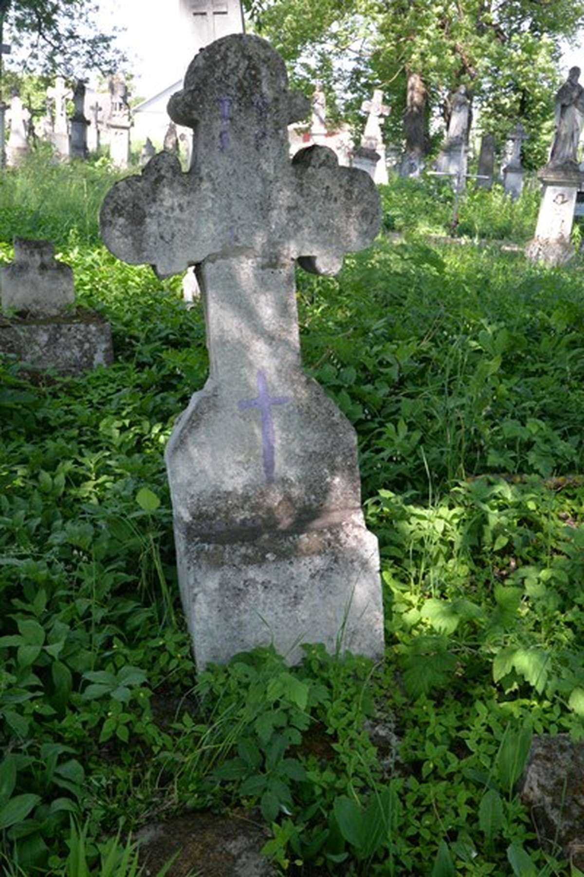 Nagrobek Agnieszki i Karola N.N., cmentarz w Zbarażu, stan z 2018