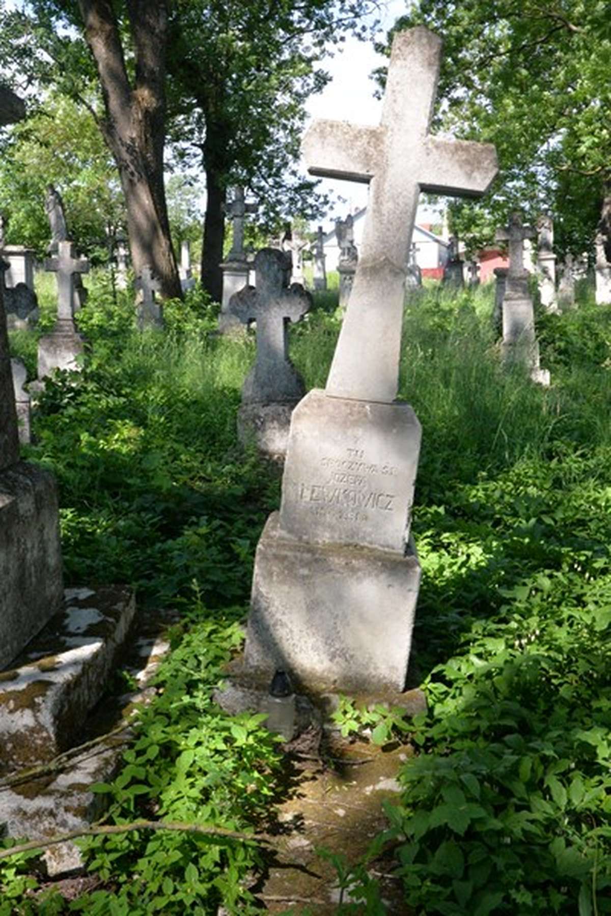 Tombstone of Jozefa Levkovich, Zbarazh cemetery, as of 2018