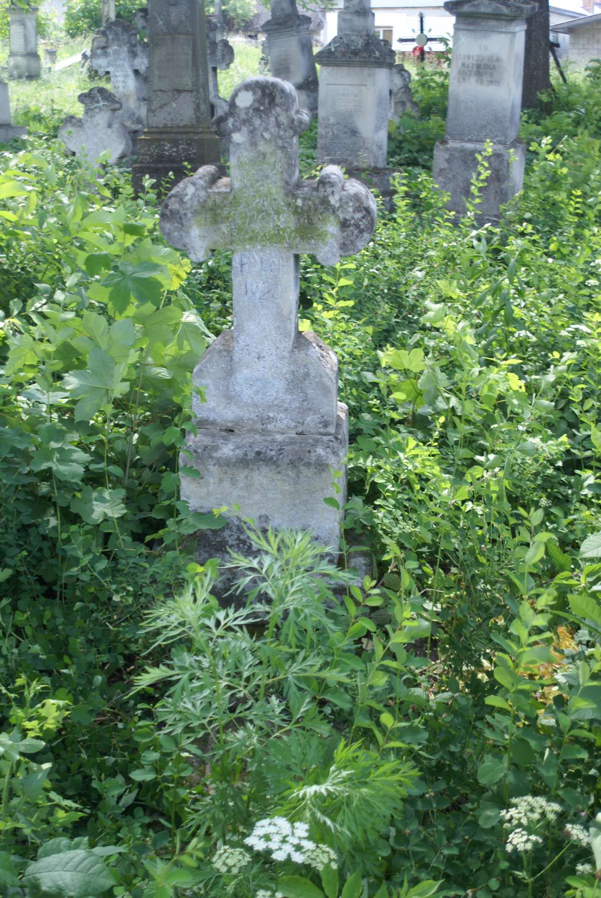 Nagrobek Franciszka Partyka, cmentarz w Zbarażu, stan z 2018 roku