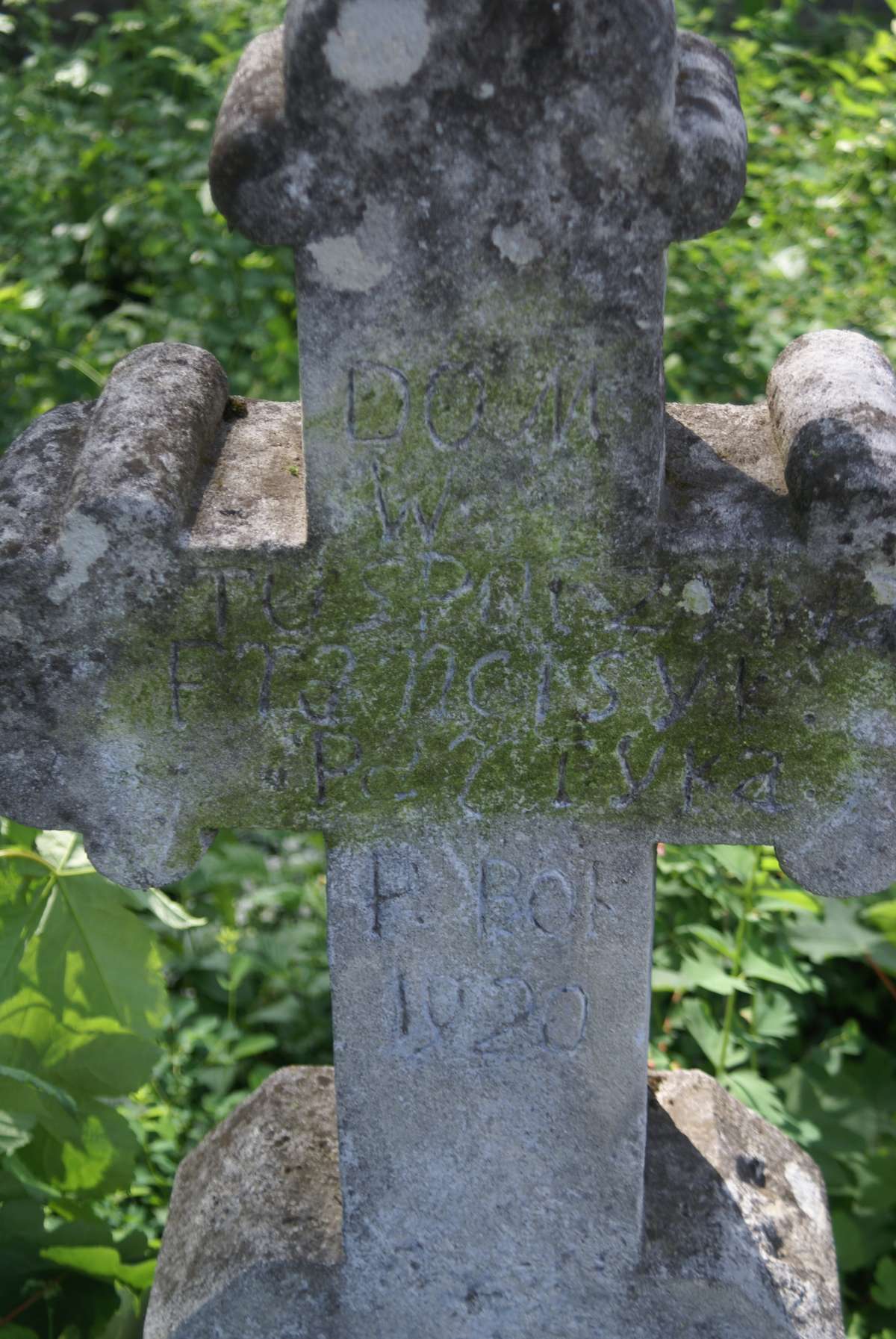 Nagrobek Franciszka Partyka, cmentarz w Zbarażu, stan z 2018 roku