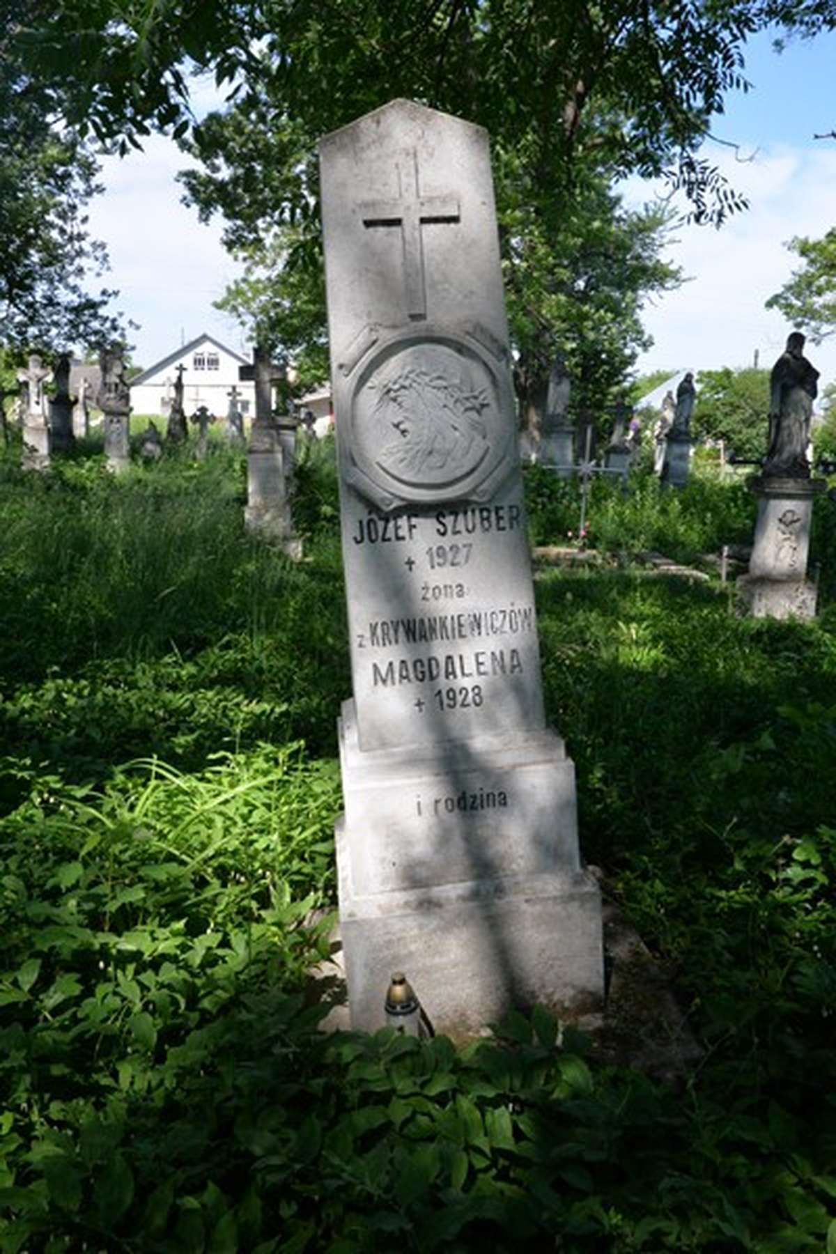 Tombstone of the Szuber family, Zbarazh cemetery, state of 2018