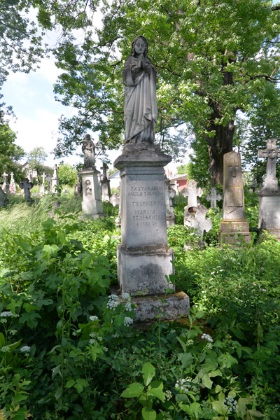 Tombstone of Maria Szafranska, Zbarazh cemetery, state of 2018