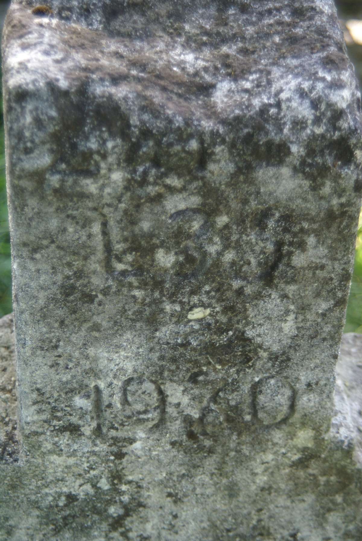 Fragment of N.N.'s tombstone, Zbarazh cemetery, as of 2018