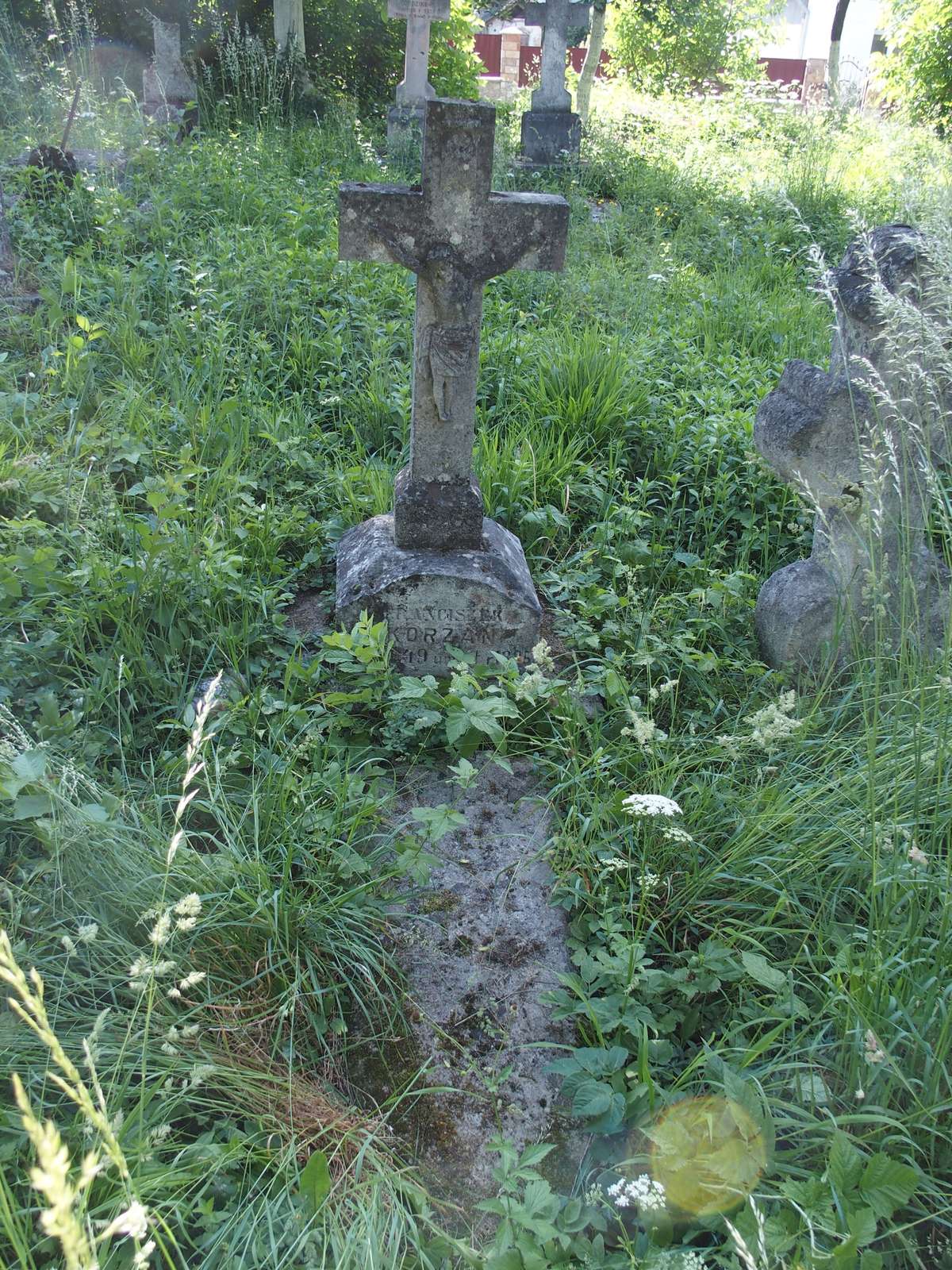 Nagrobek Franciszka Korzana, cmentarz zbaraski, stan przed 2018