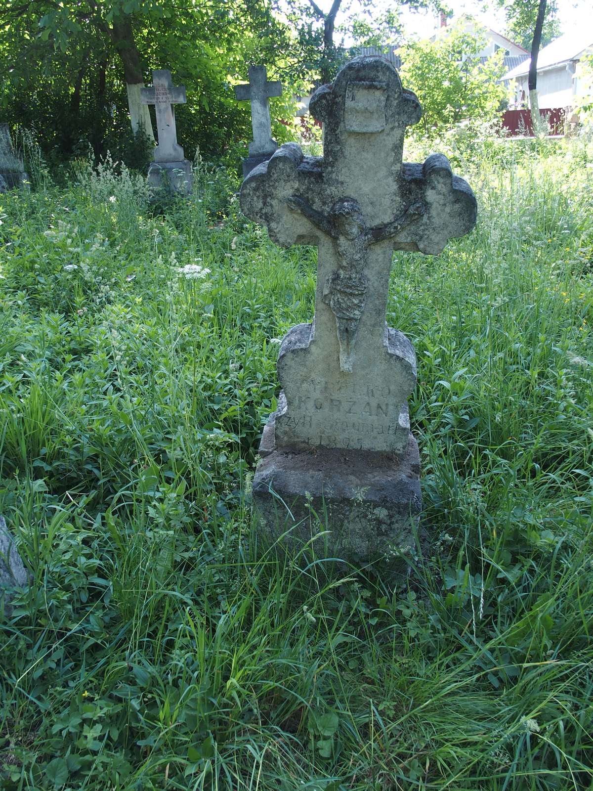 Tombstone of Cyril Korzan, zbaraska cemetery, state before 2018