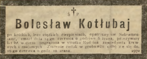 Photo montrant Tombstone of Bolesław and Zofia Kotłubaj