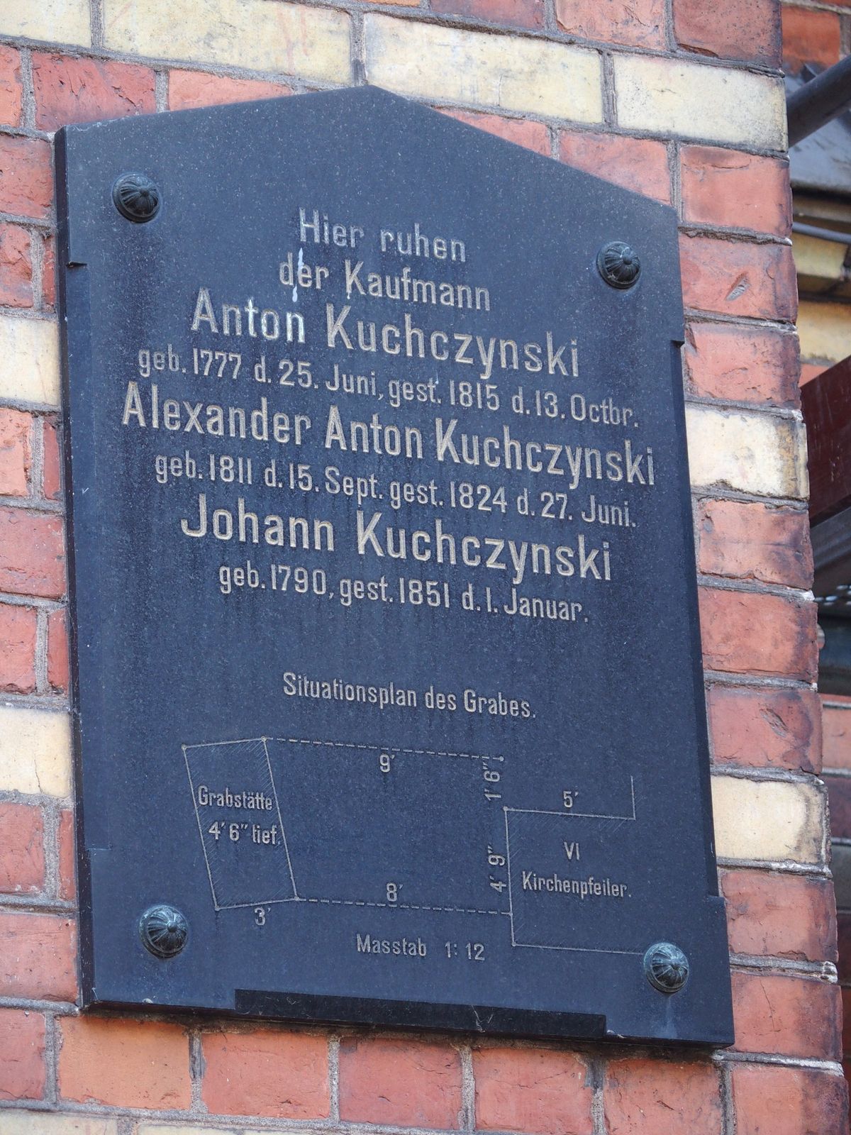 Epitaph of the Kuchczynski family on St Francis Church