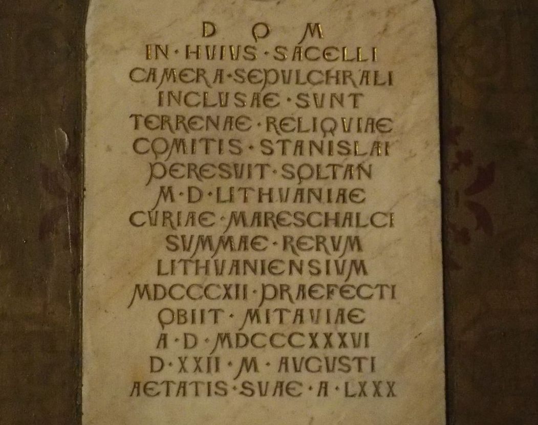 Epitafium Stanisława Pereświet-Sołtana w kościele św. Franciszka w Rydze