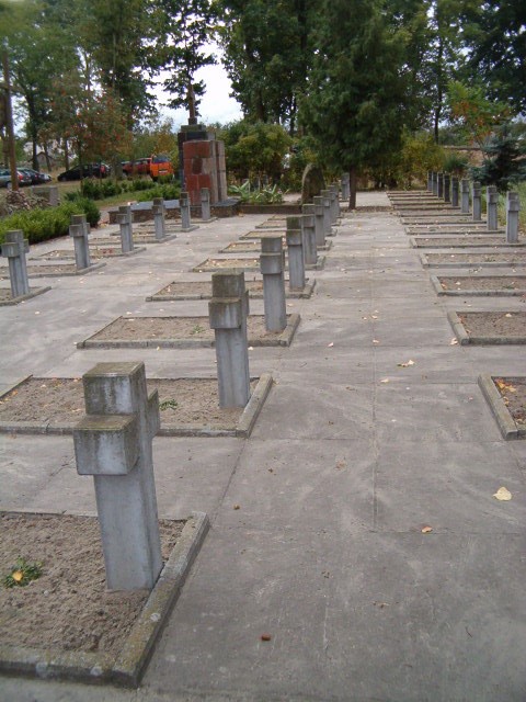 The quarters of soldiers killed in the 1920 battles, located next to the Catholic Church
