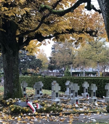 Kwatera z grobami polskich żołnierzy 2 Dywizji Strzelców Pieszych na cmentarzu Bremgarten