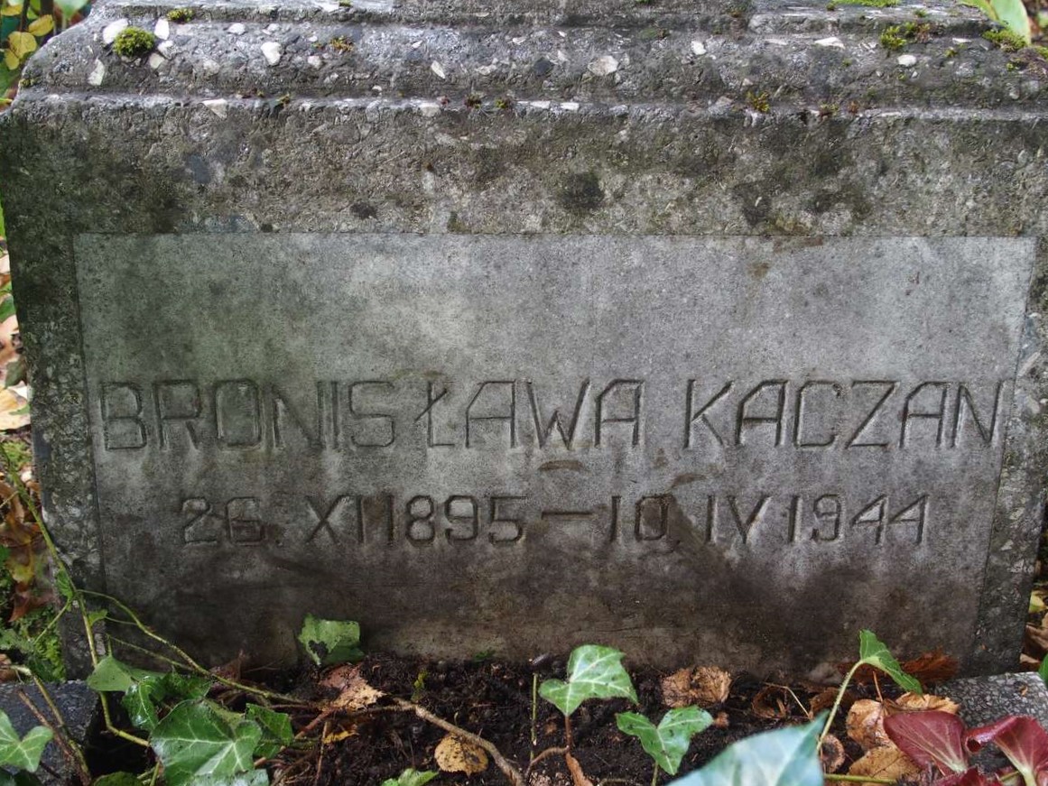 Bronislawa Kaczan's gravestone