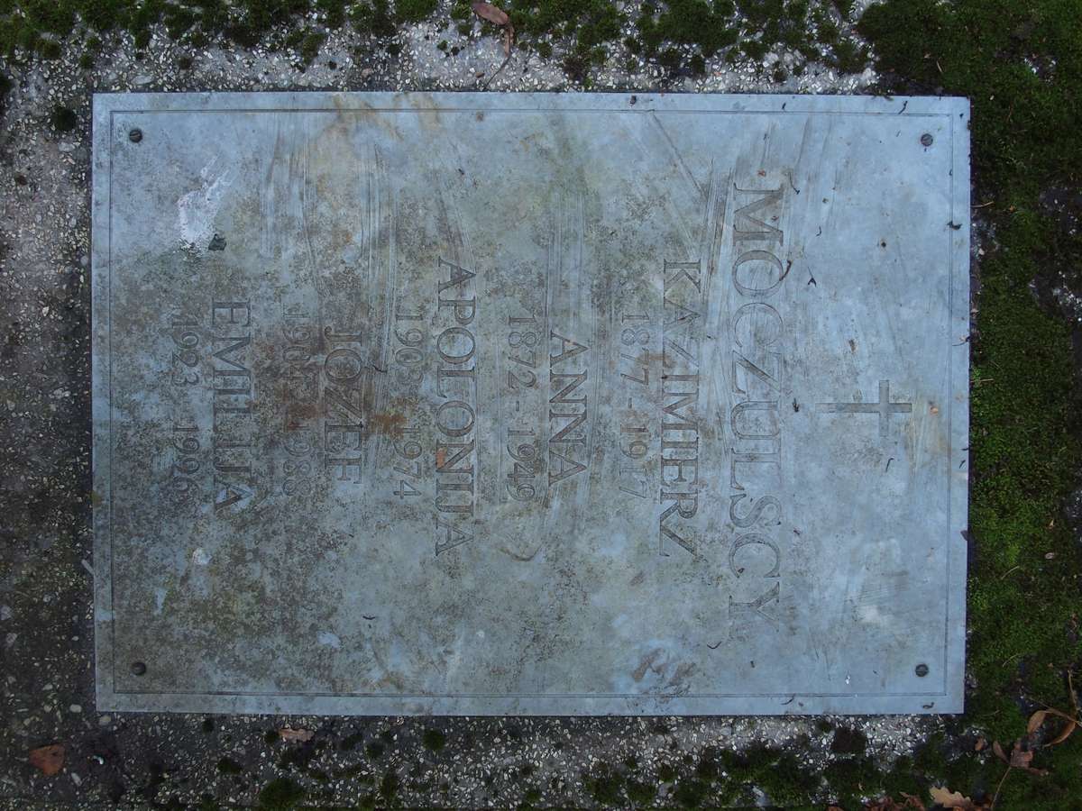 Gravestone of Anna Moczulska, Apolonia Moczulska, Emilia Moczulska, Jozef Moczulski and Kazimierz Moczulski