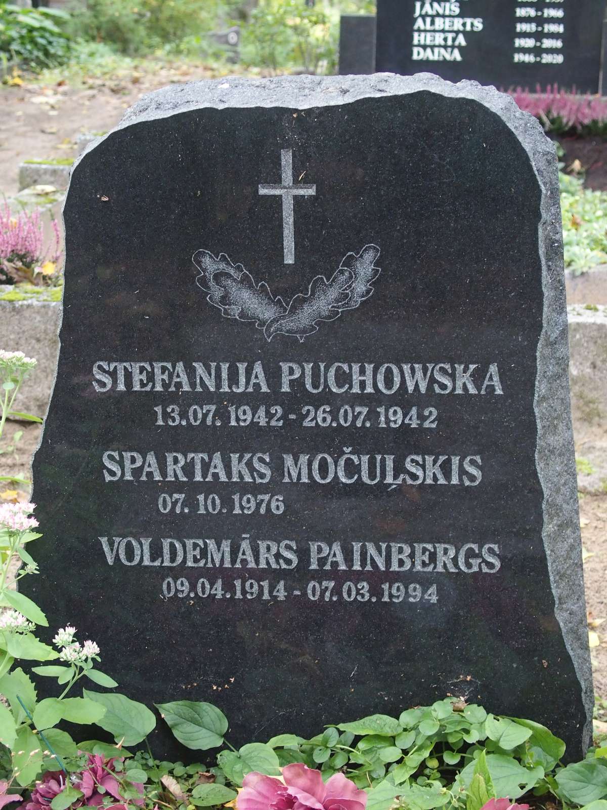 Tombstone of Voldemārs Painbergs and Stefania Puchowska