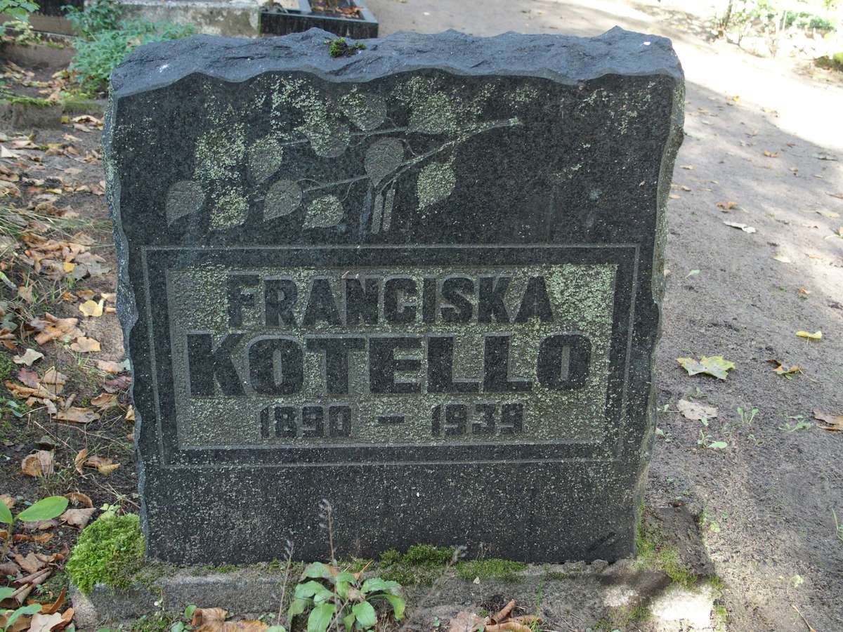 Tombstone of Franciszka Kotello