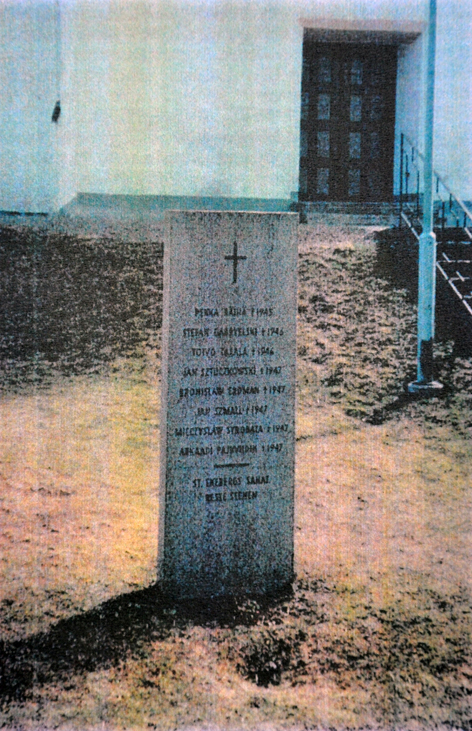 Grave of evacuated concentration camp prisoners