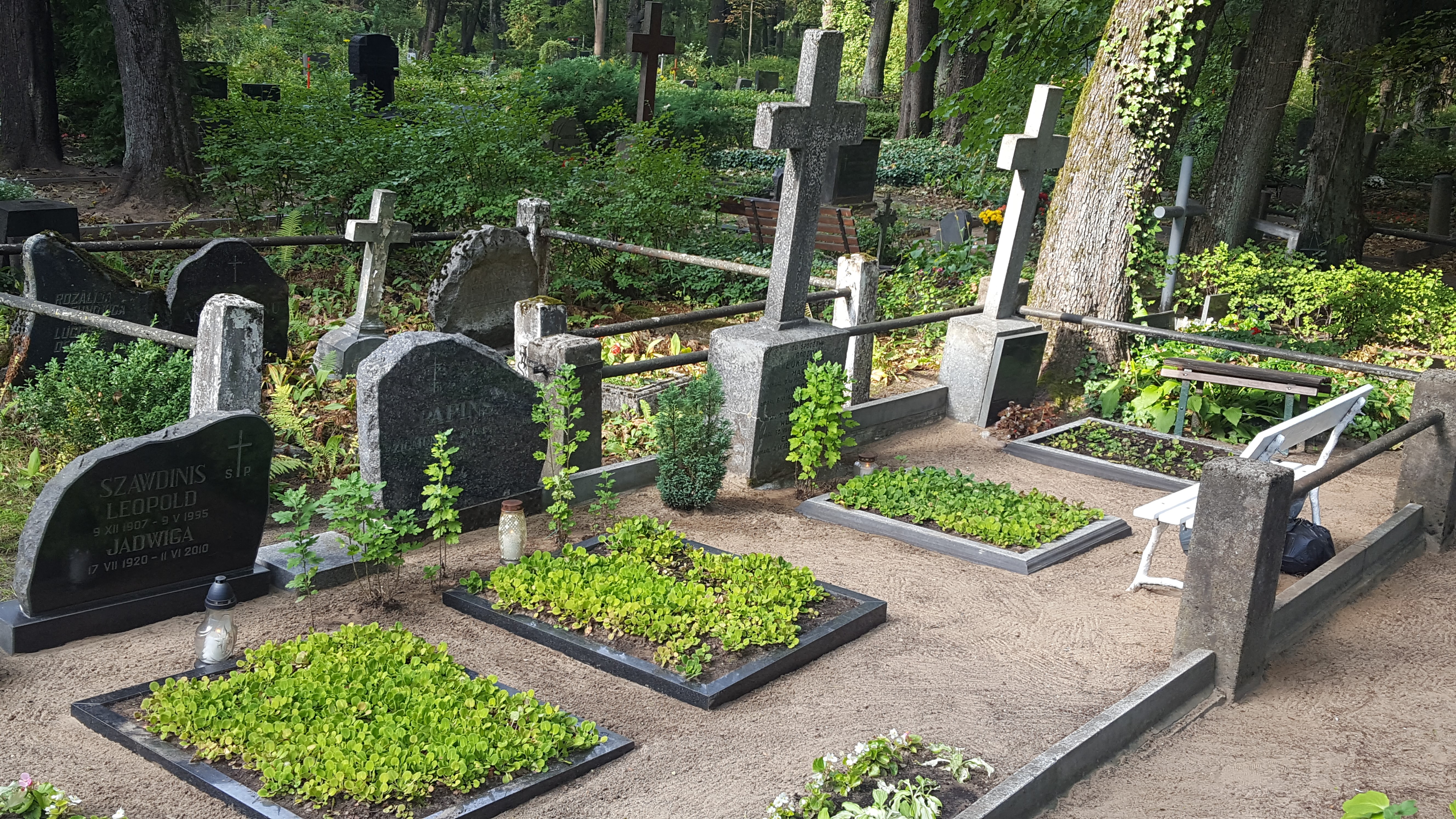 Nagrobek rodzony Lukjaninów, cmentarz św. Michała w Rydze, stan z 2021 r