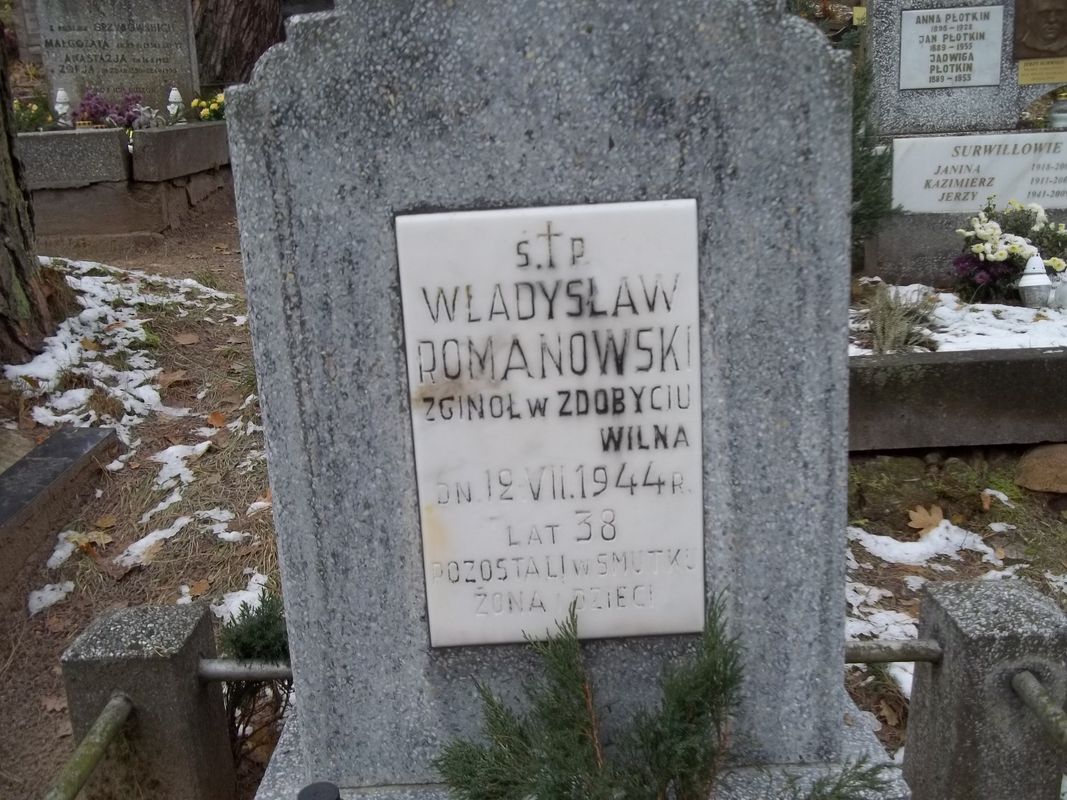 Władysław Romanowski, Grób Władysława Romanowskiego