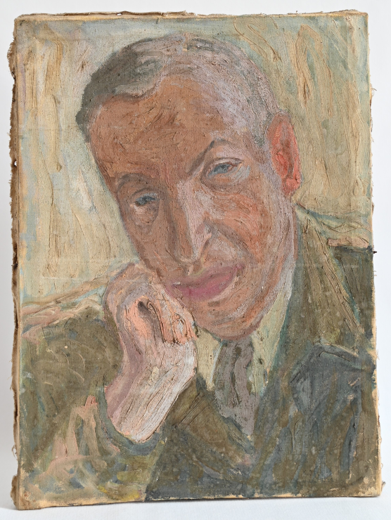 Portret mężczyzny, olej, płótno, sygn. K. Sadowska, Londyn 1941, zbiory Casa da Memória Mallet (Paraná, Brazylia)
