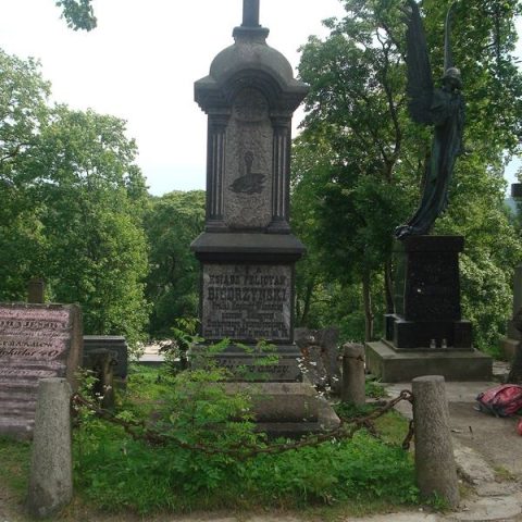 Tombstone of Felicjan Biedrzyński, Na Rossie cemetery in Vilnius, as of 2013