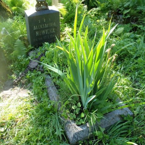 Tombstone of Aleksandra Nowicka, Rossa cemetery in Vilnius, as of 2013