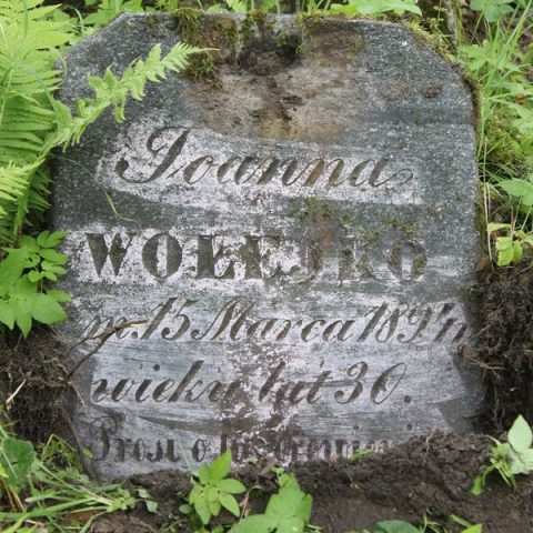 Tombstone of Joanna Volejko, Rossa cemetery in Vilnius, as of 2013
