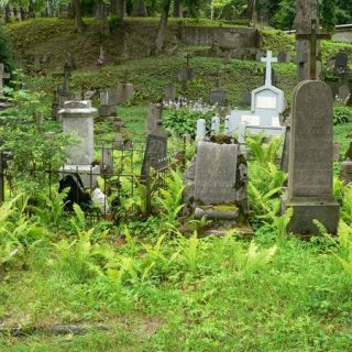Tombstone of Jozef Marcinowski, Na Rossie cemetery in Vilnius, as of 2013.