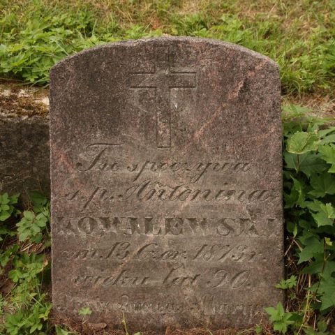 Tombstone of Antonina Kovalevska, Na Rossie cemetery in Vilnius, as of 2013